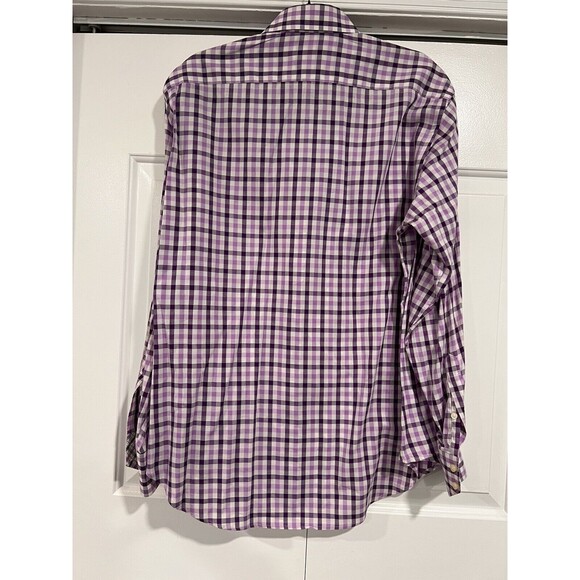 Nieman Marcus Men’s Long Sleeve‎ Button Down Shirt with Patterned Cuff - Picture 2 of 6